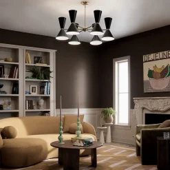 Elstead Kronleuchter verstellbar B: 98,4 cm 12x Metall E27 Modern* Hängelampen|Wohnzimmerlampen