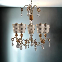 Discount Elstead Kronleuchter VICA in Silber Ø76cm kürzbar Lampe