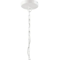 Sale Lamkur Kronleuchter Weiß 3-flammig E27 Ø 42 cm Metall Rustikal