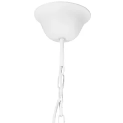 Lamkur Kronleuchter Weiß Rustikal Metall Ø58cm 6-armig E14* Hängelampen|Kronleuchter