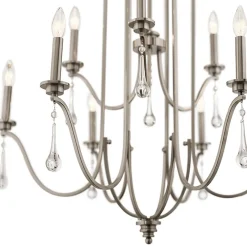 Discount Elstead Kronleuchter Wohnzimmer B: 86,4 cm 9x E14 Kristall Metall