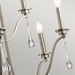 Discount Elstead Kronleuchter Wohnzimmer B: 86,4 cm 9x E14 Kristall Metall