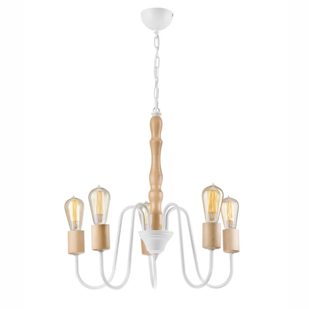 Lamkur Kronleuchter Wohnzimmer Hängelampe Holz Esstisch* Hängelampen|Holzlampen