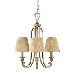 Elstead Kronleuchter Wohnzimmer Stoff Schirm Tiefe bis 2,2m* Stofflampen|Kronleuchter