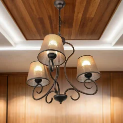 Lamkur Kronleuchter 3xE27 Landhaus Esstisch gemütlich* Hängelampen|Esszimmer Lampen