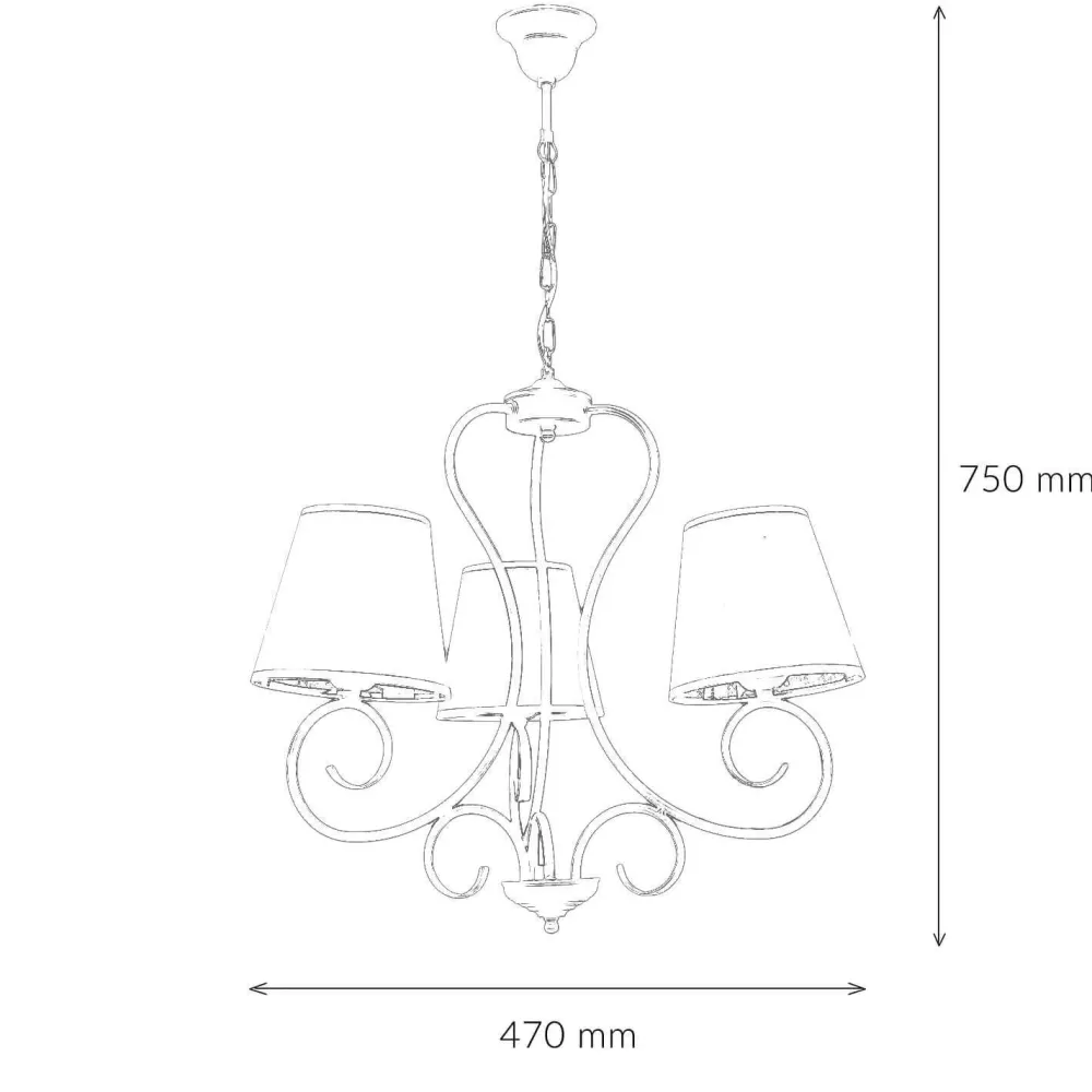 Lamkur Kronleuchter 3xE27 Landhaus Esstisch gemütlich* Hängelampen|Esszimmer Lampen