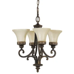 Elstead Kronleuchter 4xE27 Wohnzimmer Lampe ANABELL 1* Glaslampen|Designerlampen