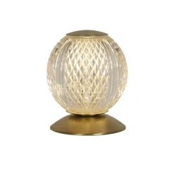 Searchlight Kugel Tischleuchte Metall in Messing 13 cm G9 elegant* Schlafzimmer Lampen|Metall Lampen