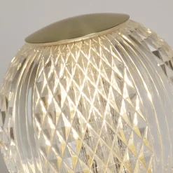 Searchlight Kugel Tischleuchte Metall in Messing 13 cm G9 elegant* Schlafzimmer Lampen|Metall Lampen