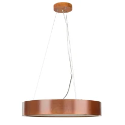 Outlet Lamkur Lampe Esstisch Hängelampe Holz rustikal 3xW27 rund