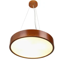 Outlet Lamkur Lampe Esstisch Hängelampe Holz rustikal 3xW27 rund