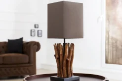Clearance Invicta Interior Lampe Modern Tisch Designerleuchte aus echtem Holz