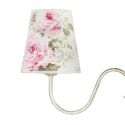 Hot Lamkur Lampe Stoff 3-flmg Landhaus Esstisch geblümt