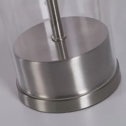 New Searchlight Lampenfuß für Tischlampe Glas E27 H: 51 cm in Nickel Klar