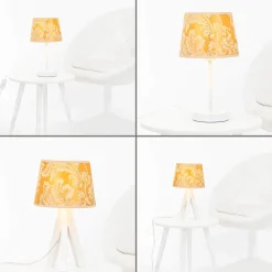 Duolla Lampenschirm Gold Barock Design Stoff Tischlampe* Lampenschirme