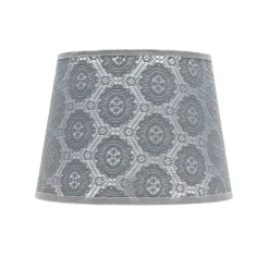Duolla Lampenschirm Grau klein E14 Tischlampe aus Spitze* Lampenschirme