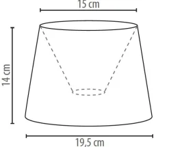 Duolla Lampenschirm Grau klein E14 Tischlampe aus Spitze* Lampenschirme