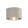 Best Searchlight Lampenschirm Hellgrau Silber Samt rund D: 28 cm für Hängelampe