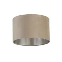 Searchlight Lampenschirm Pendelleuchte Ø 28 cm Taupe Silber Stoff* Lampenschirme|Stofflampen