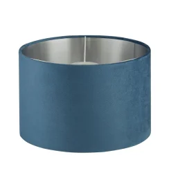 Searchlight Lampenschirm Petrol Silber für Hängelampe Ø 28 cm Samt* Lampenschirme|Stofflampen