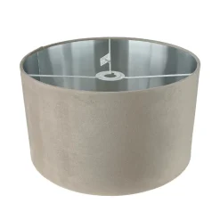 Hot Searchlight Lampenschirm Samt Taupe Silber D: 38 cm für Hängelampe