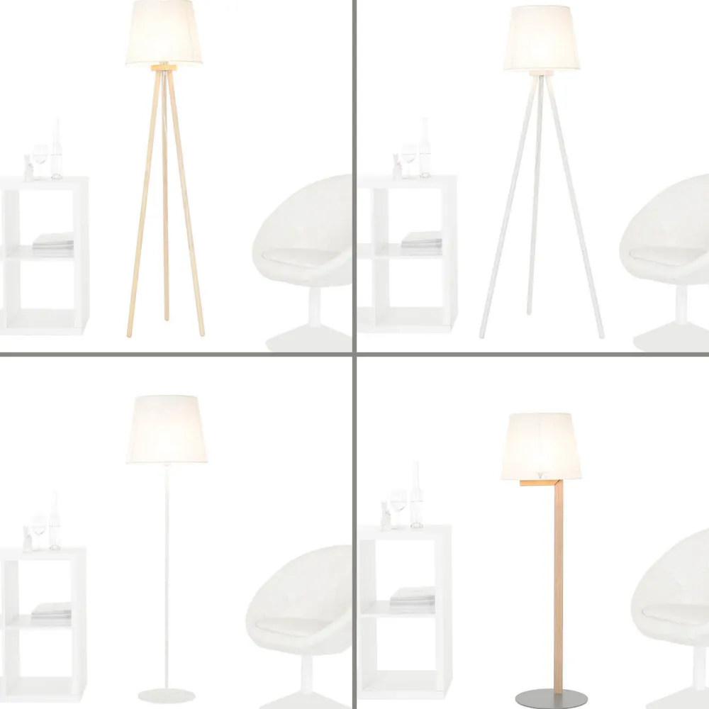 Hot Duolla Lampenschirm Stehlampe Weiß Spitze Textil E27