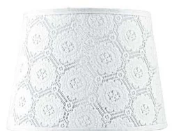 Duolla Lampenschirm Weiß Spitze Textil für E14 Tischlampe* Lampenschirme