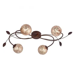 Paul Neuhaus Landhaus Deckenleuchte G9 4-flammig Kugeln Gold Floral* Deckenleuchten|Flurlampen