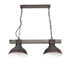 Sale Luminex Landhaus Pendellampe Echt Holz Kupfer Antik HAKON