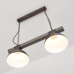 Sale Luminex Landhaus Pendellampe Echt Holz Kupfer Antik HAKON