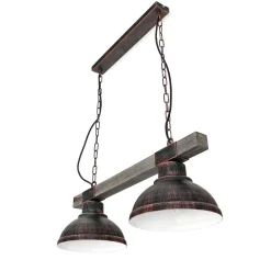 Sale Luminex Landhaus Pendellampe Echt Holz Kupfer Antik HAKON