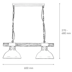 Sale Luminex Landhaus Pendellampe Echt Holz Kupfer Antik HAKON