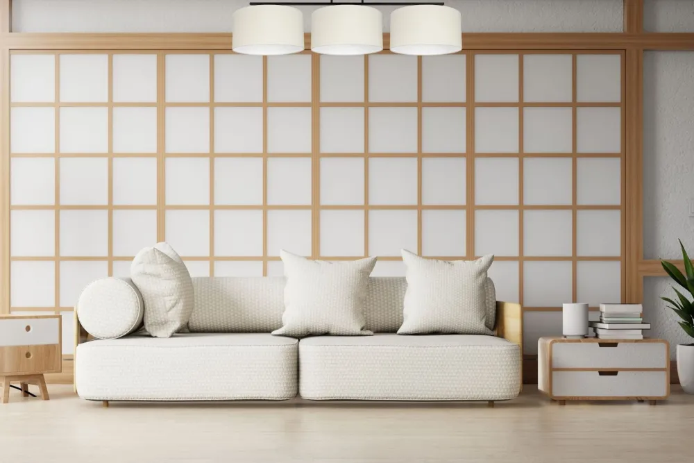 Belis Lange Deckenleuchte Stoff Schwarz Ecru Weiß E27 100 cm* Bürolampen|Wohnzimmerlampen