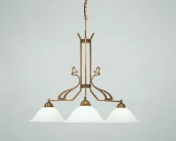 Berliner Messingleuchten Lange Hängelampe Berliner Messing Glas 94 cm blendarm* Hängelampen|Bürolampen