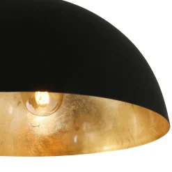 Steinhauer Lange Hängelampe Metall in Schwarz Gold 140 cm E27* Hängelampen|Bürolampen