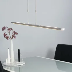Steinhauer Lange LED Deckenlampe dimmbar in Stahl 122 cm 4000 K* Deckenleuchten|Led Lampen