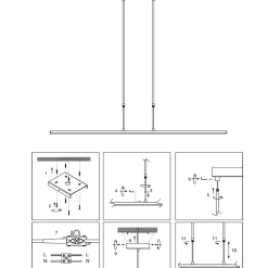 Steinhauer Lange LED Deckenleuchte in Bronze 122 cm 4000 K dimmbar* Deckenleuchten|Led Lampen