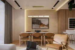 Searchlight Lange LED Pendelleuchte Glas Metall 109 cm warmweiß* Bürolampen|Wohnzimmerlampen