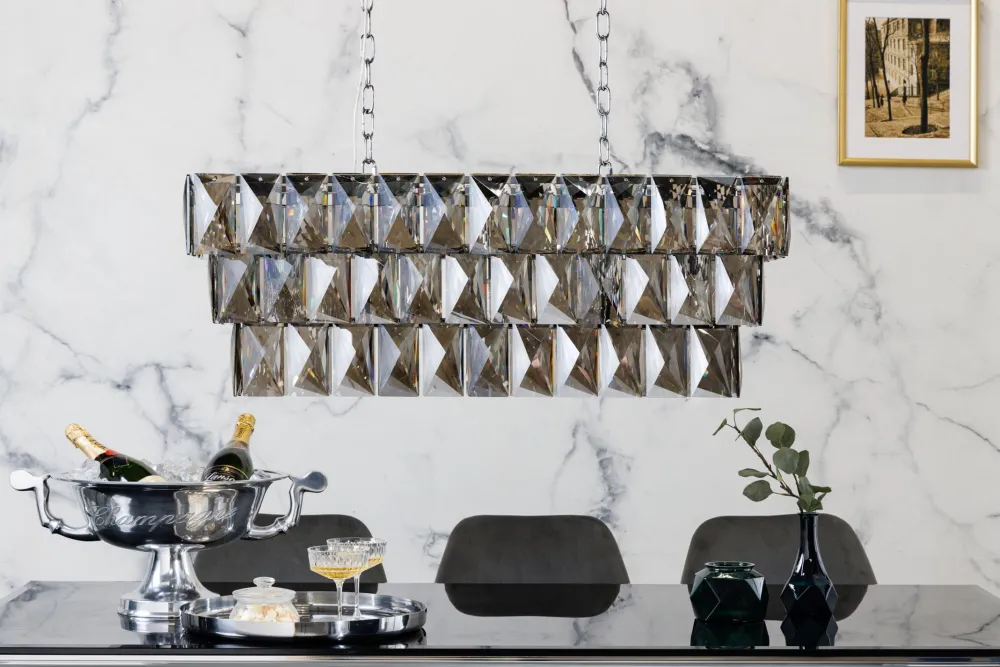 Best Invicta Interior Lange Pendelleuchte Glas Metall 88 cm E14 Modern