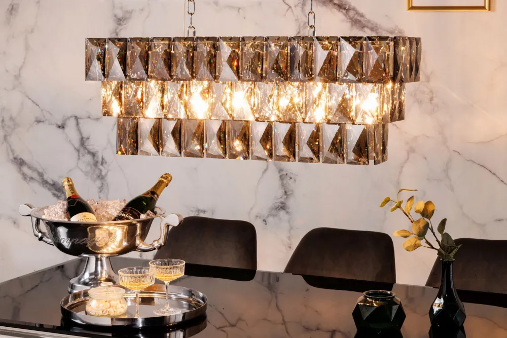 Best Invicta Interior Lange Pendelleuchte Glas Metall 88 cm E14 Modern