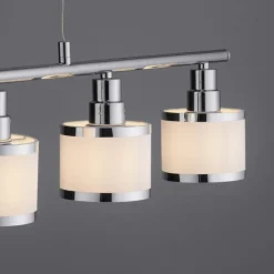 Just Light Lange Pendelleuchte Metall Chrom 5-flammig E14 90 cm* Hängelampen|Bürolampen