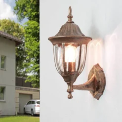 New Easylight Laterne Wandlampe Außen rustikal wetterfest MILANO