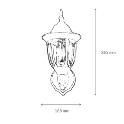 Easylight Laterne Wandleuchte Außen Gold Antik E27 IP44 MILANO* Rustikale Lampen|Rustikale Außenleuchten