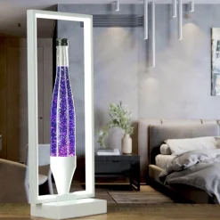 Online Easylight Lavalampe Glitter Lila Weiß LED Rahmen dekorativ OLI