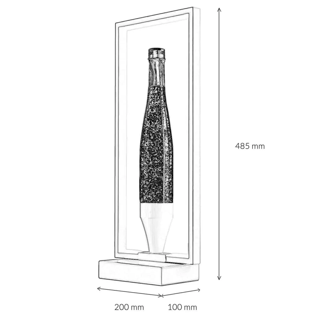 Online Easylight Lavalampe Glitter Lila Weiß LED Rahmen dekorativ OLI