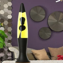 Easylight Lavalampe Lila Gelb Schwarz 40 cm Retro dekorativ ROXY* Lavalampen