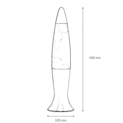 Easylight Lavalampe Lila Gelb Schwarz 40 cm Retro dekorativ ROXY* Lavalampen