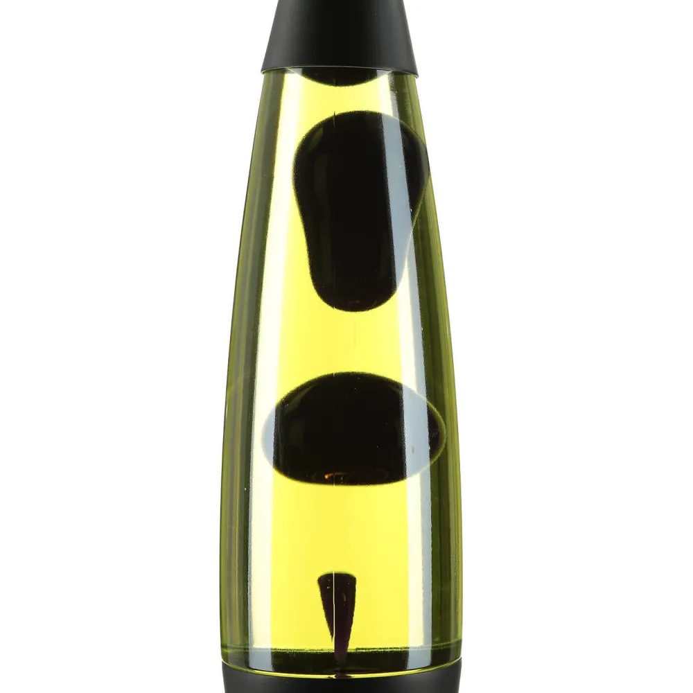 Best Easylight Lavalampe Schwarz Gelb 40 cm hoch Retro Wohnzimmer ROXY