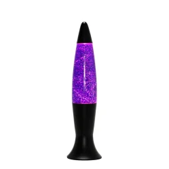 Easylight Lavalmpe Lila Glitter Schwarz 40 cm hoch G9 ROXY* Retro Lampen|Lavalampen