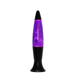 Easylight Lavalmpe Lila Glitter Schwarz 40 cm hoch G9 ROXY* Retro Lampen|Lavalampen